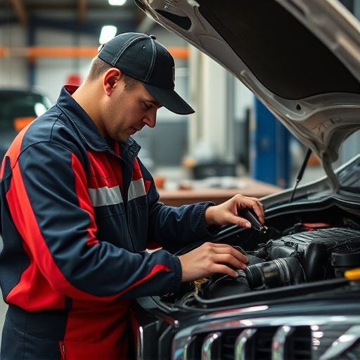auto technician working