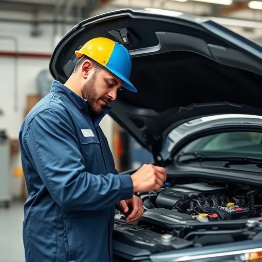 auto technician working