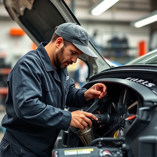auto technician working