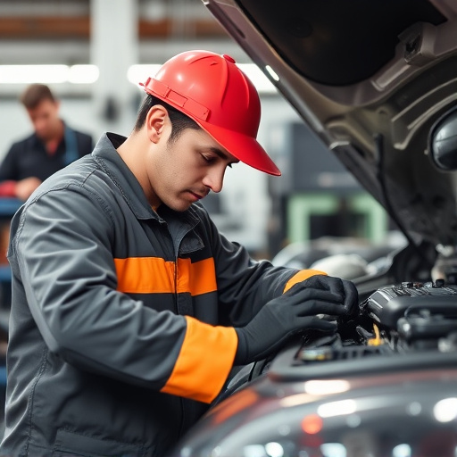 auto technician working