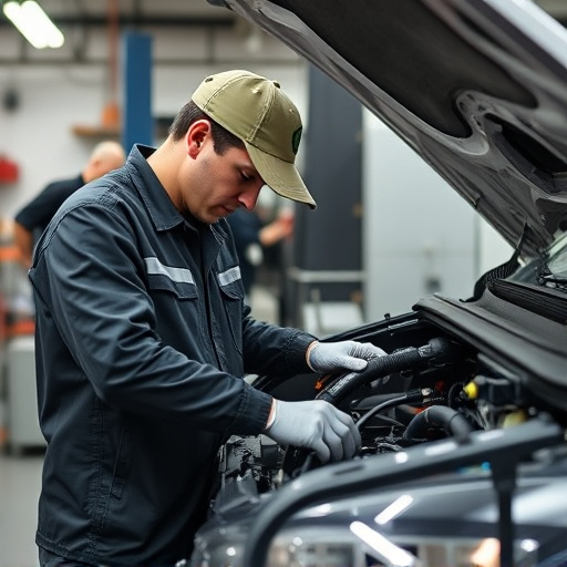 auto technician working