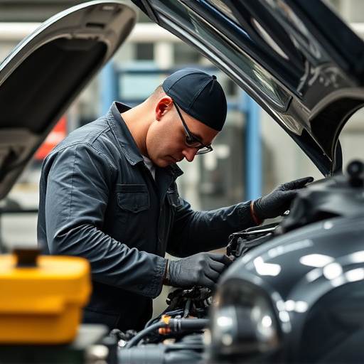 auto technician working