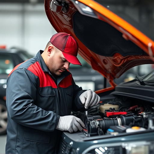 auto technician working