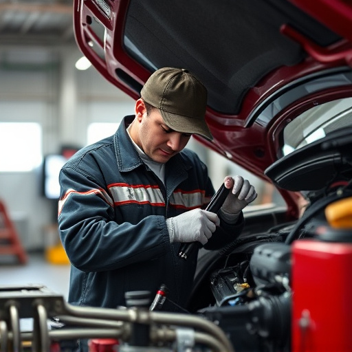 auto technician working