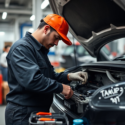 auto technician working