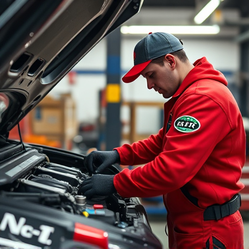 auto technician working