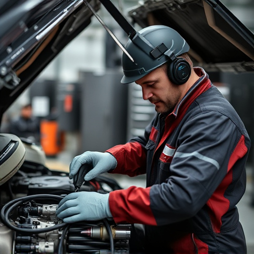 auto technician working