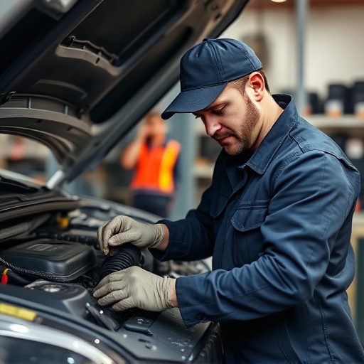 auto technician working
