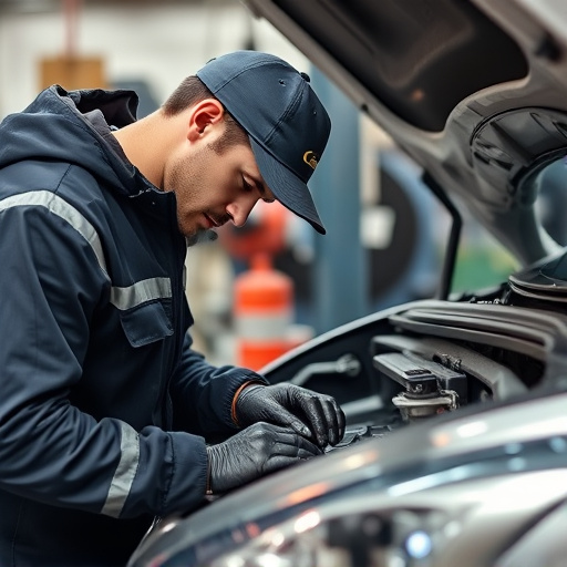 auto technician working