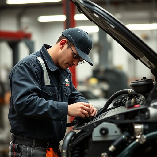 auto technician working