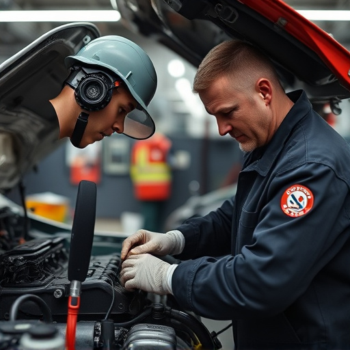 auto technician working