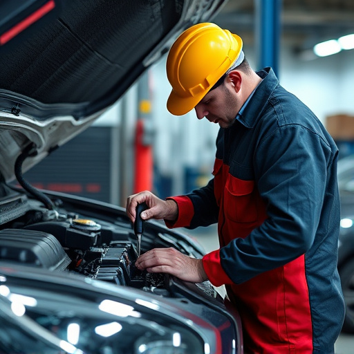 auto technician working