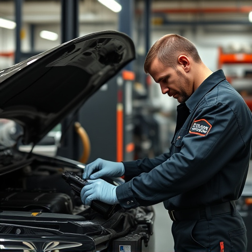 auto technician working