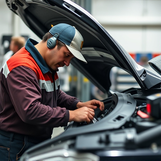 auto technician working
