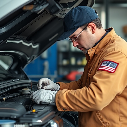 auto technician working