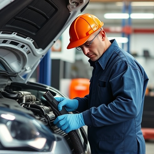 auto technician working