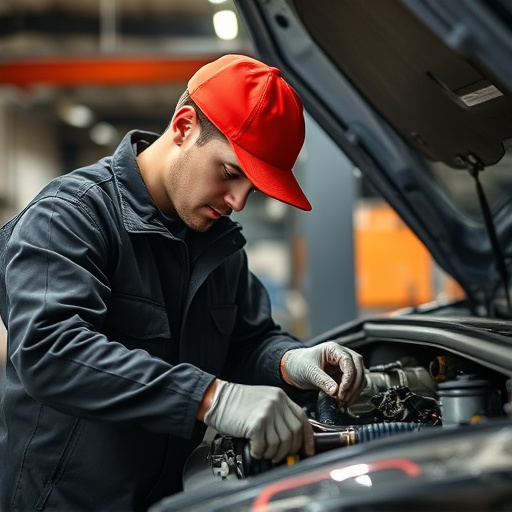 auto technician working