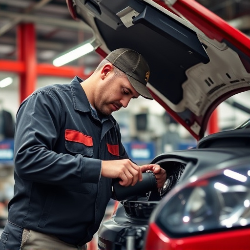 auto technician working