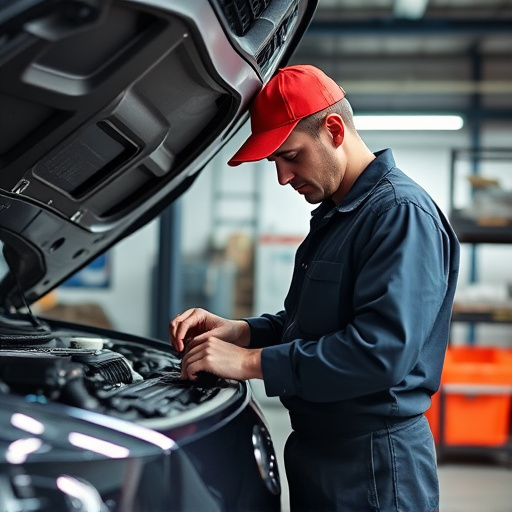 auto technician working