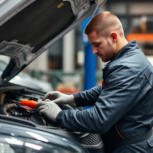 auto technician working