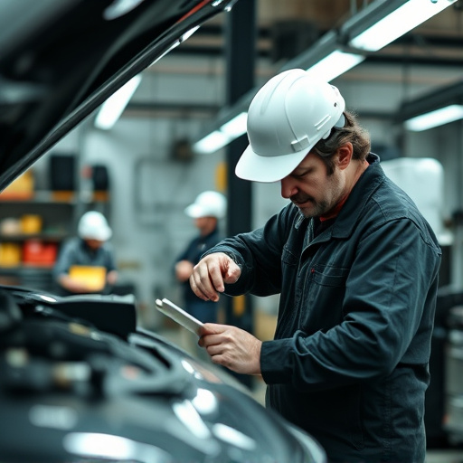 auto technician working