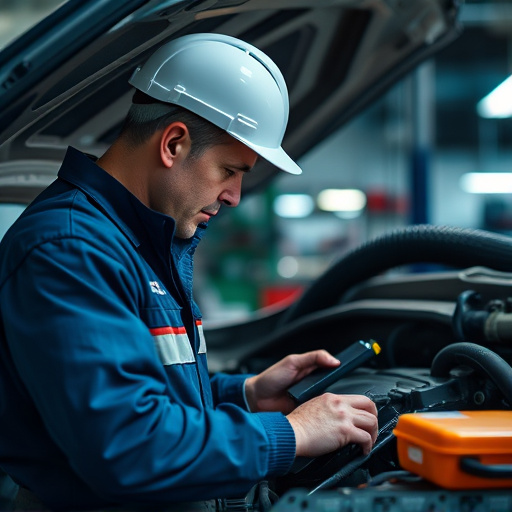 auto technician working
