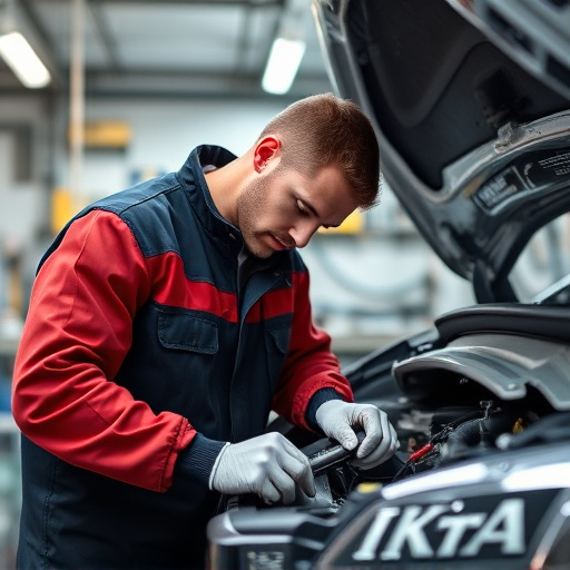 auto technician working