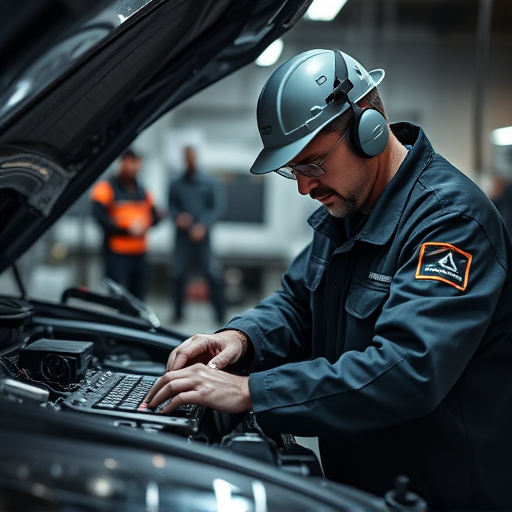 auto technician working