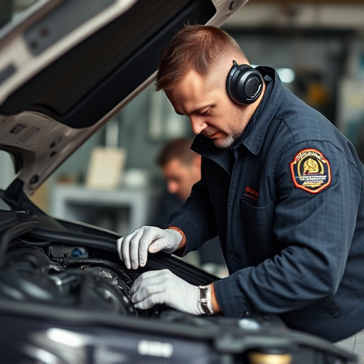 auto technician working