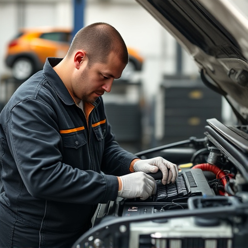 auto technician working