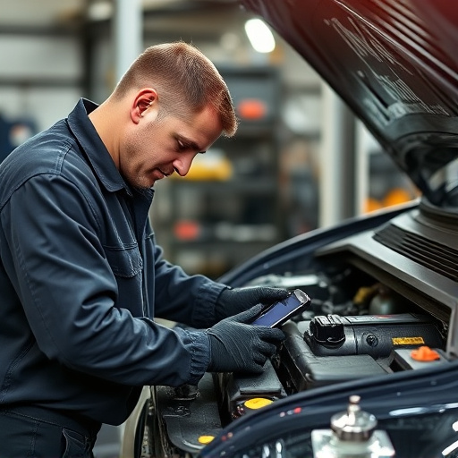 auto technician working