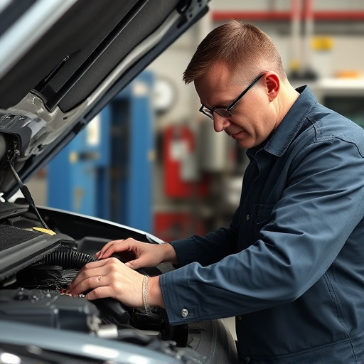 auto technician working