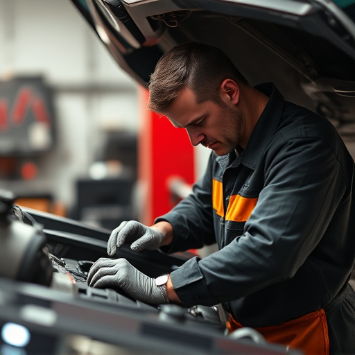 auto technician working
