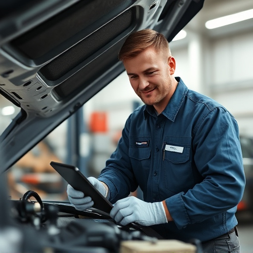 auto technician working