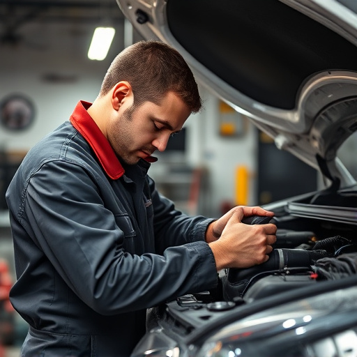auto technician working