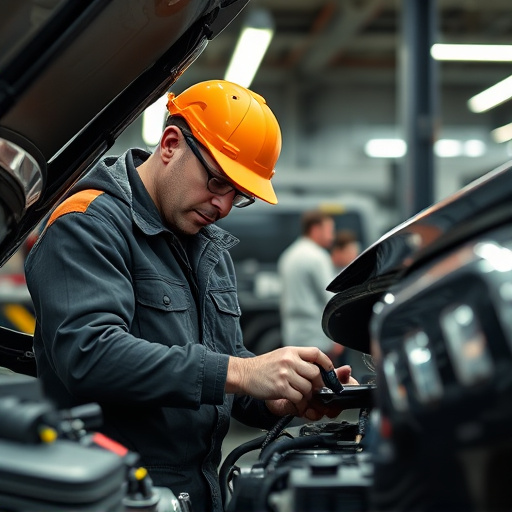 auto technician working