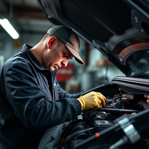 auto technician working