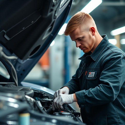 auto technician working