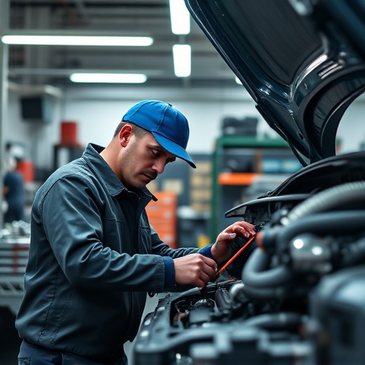 auto technician working