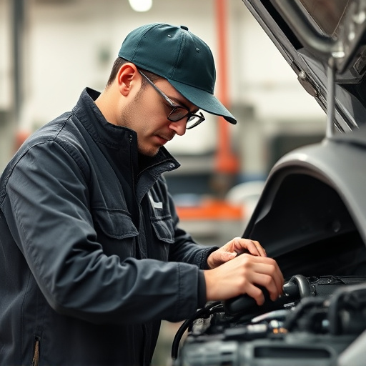 auto technician working