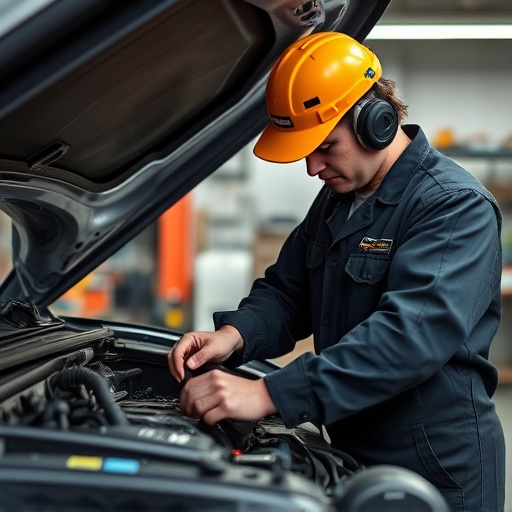 auto technician working