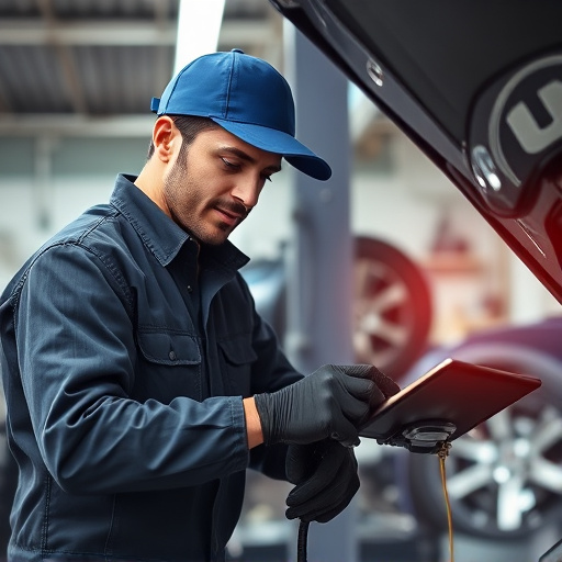 auto technician working