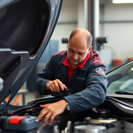 auto technician working