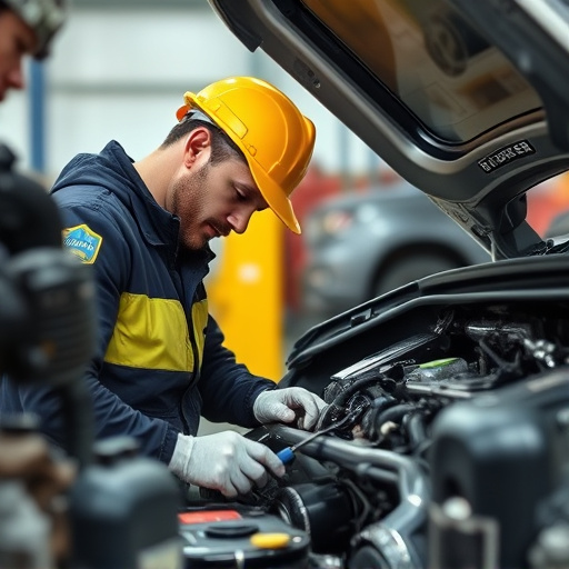 auto technician working