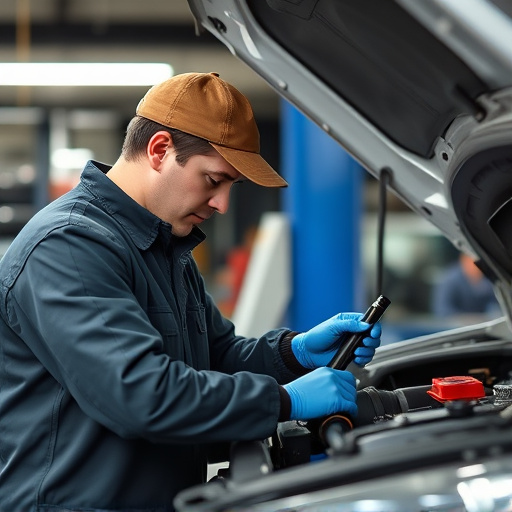 auto technician working