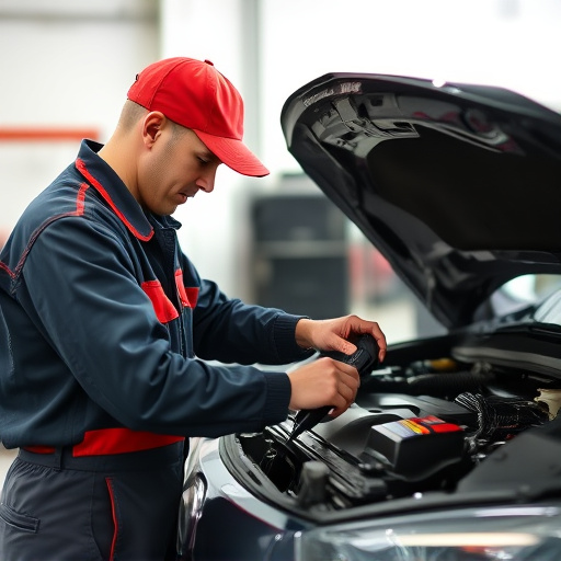 auto technician working