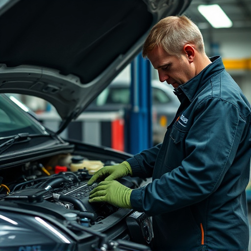 auto technician working