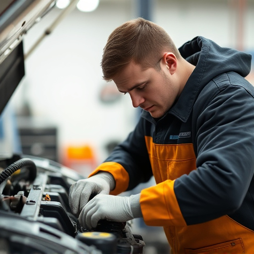 auto technician working