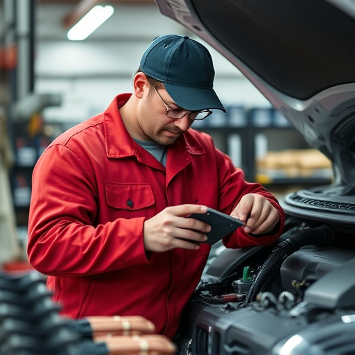 auto technician working