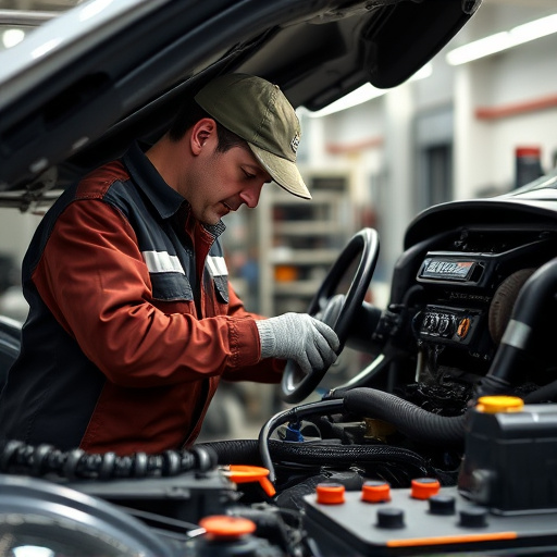 auto technician working